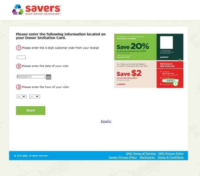 Savers Listens Donation Survey