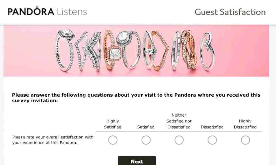 Pandora listens survey Rate your satisfaction